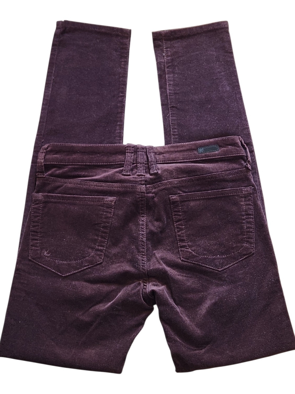 Kut From The Kloth Women's Sz 4 Diana Midrise Skinny Burgundy Corduroy Jeans